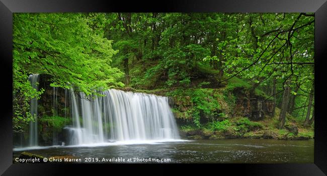Scwd Ddwli waterfalls in the Neath Valley Wales Framed Print by Chris Warren