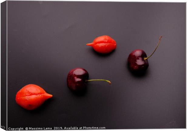 Tomatoes of Vesuvius  and cherries Canvas Print by Massimo Lama
