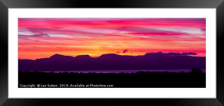 Cardigan Bay Sunrise Framed Mounted Print by Lee Sutton
