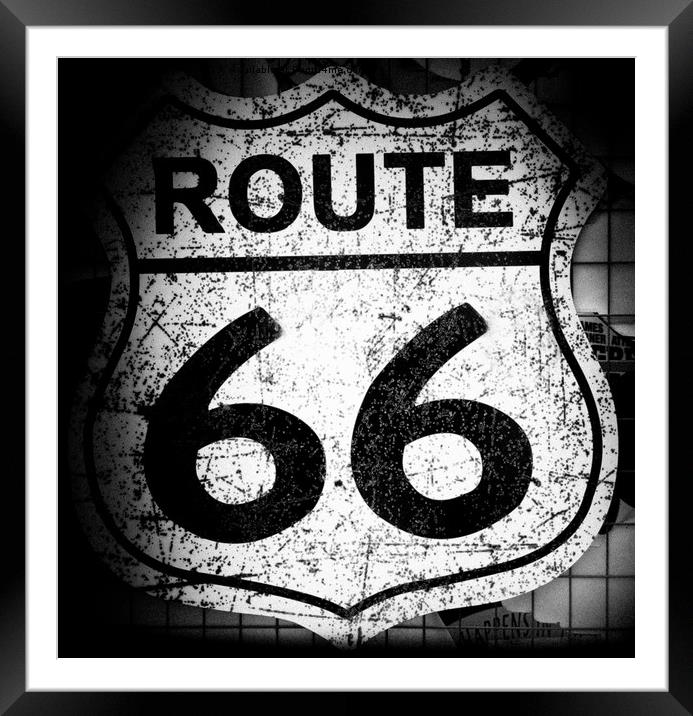 Route 66. Framed Mounted Print by Angela Aird
