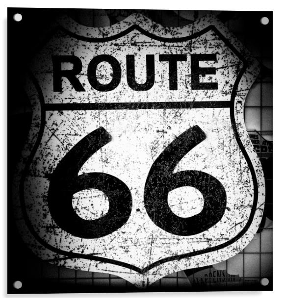 Route 66. Acrylic by Angela Aird