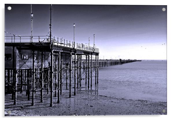 Southend on Sea Pier and Beach in Essex Acrylic by Andy Evans Photos