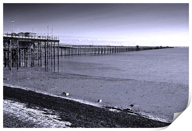 Southend on Sea Pier and Beach in Essex Print by Andy Evans Photos