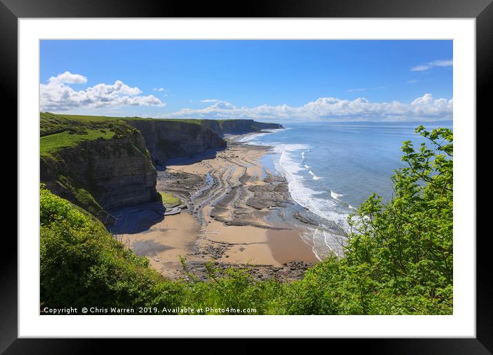 Dunraven Bay Southerndown Wales Framed Mounted Print by Chris Warren