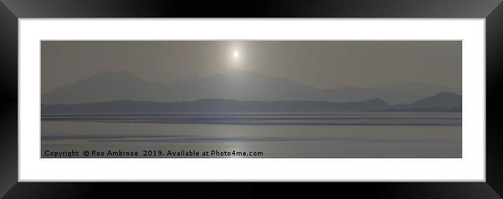 View Down The Clyde From Lunderston Bay Beach Inve Framed Mounted Print by Ros Ambrose