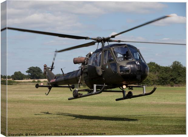 Army Scout helicopter Canvas Print by Keith Campbell