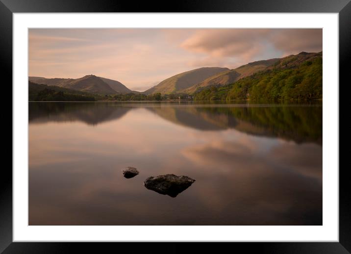 Thirlmere at Sunset Framed Mounted Print by CHRIS BARNARD