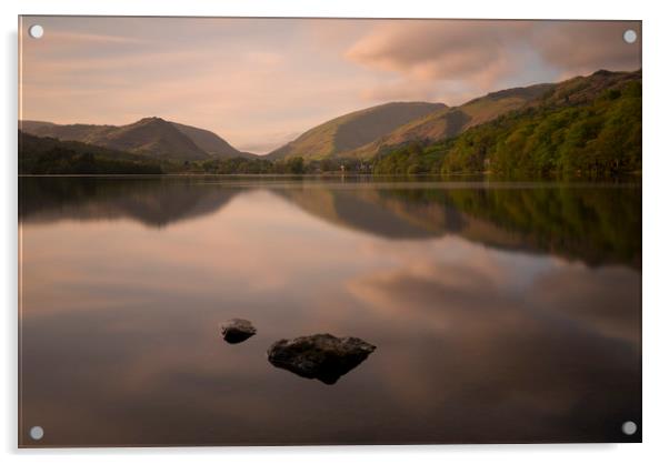 Thirlmere at Sunset Acrylic by CHRIS BARNARD
