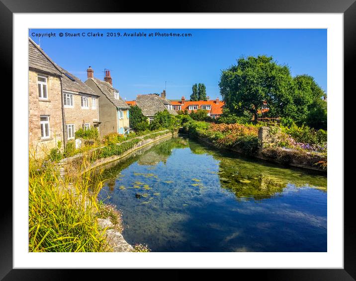 Mill pond, Swanage Framed Mounted Print by Stuart C Clarke