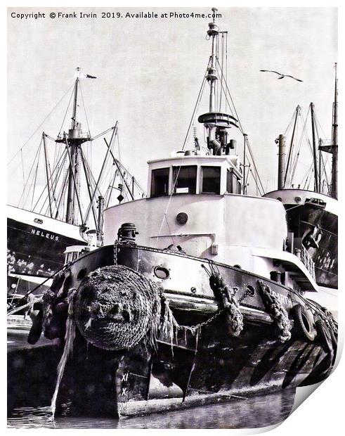 Mersey Tug boat resting up. (Continuing my old B&W Print by Frank Irwin