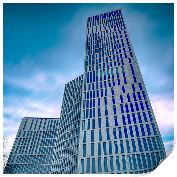 Malmo Live Building Blocks Blue Hour Print by Antony McAulay