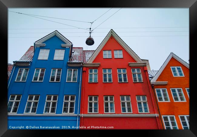 The red and blue house in Copenhagen Framed Print by Dalius Baranauskas