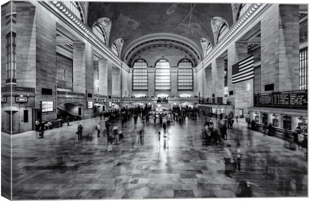 Grand Central Station New York Black and White Canvas Print by Chris Curry