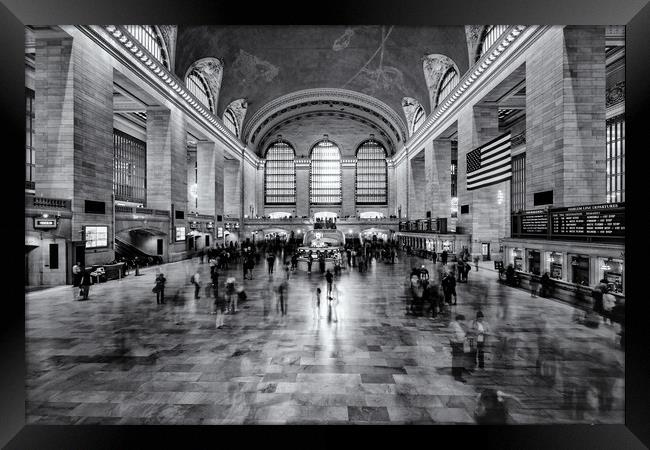 Grand Central Station New York Black and White Framed Print by Chris Curry