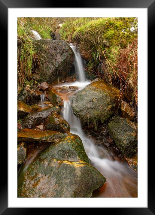 White water and rocks Framed Mounted Print by Images of Devon