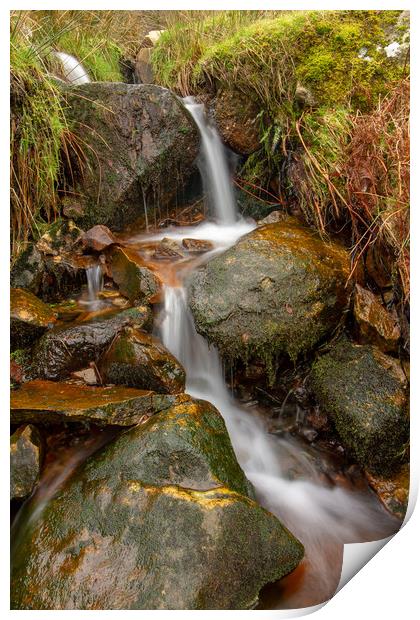 White water and rocks Print by Images of Devon
