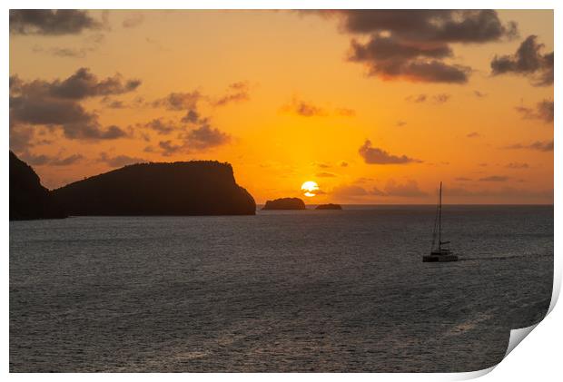 Bequia Sunset Print by Roger Green