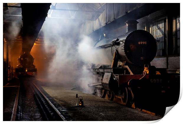 Steam engines 6998 and 6023 at Didcot Print by Tony Bates