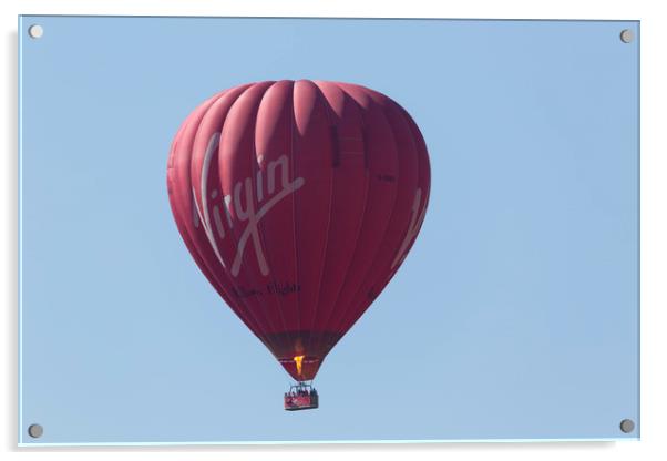 Balloon Flight over Cornwall Acrylic by CHRIS BARNARD