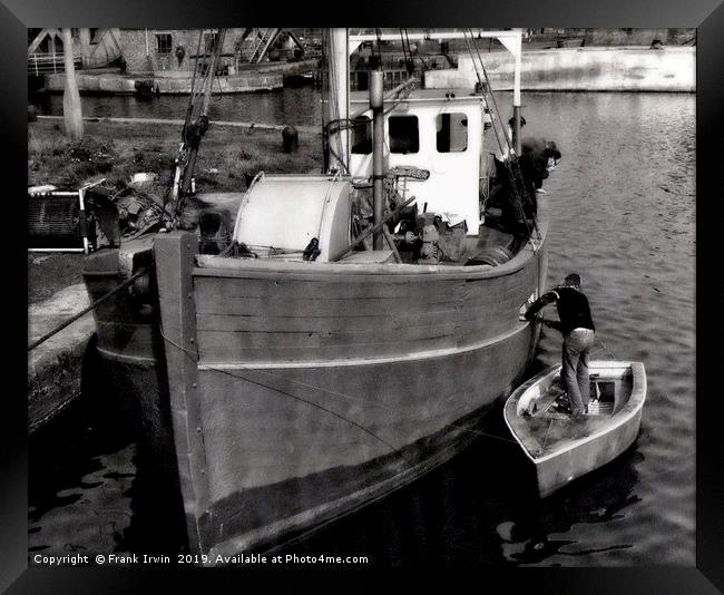 A fishing boat - running maintenance Framed Print by Frank Irwin