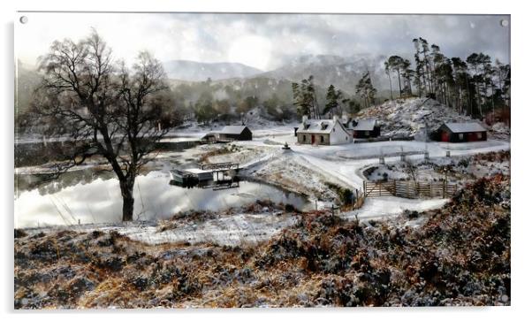 Glen Affric in winter Acrylic by JC studios LRPS ARPS