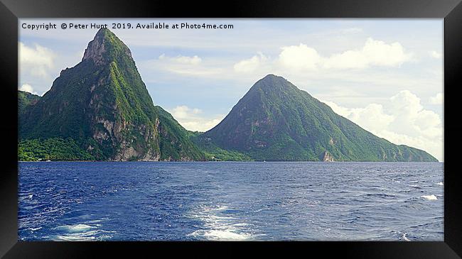 The Pitons St Lucia Framed Print by Peter F Hunt