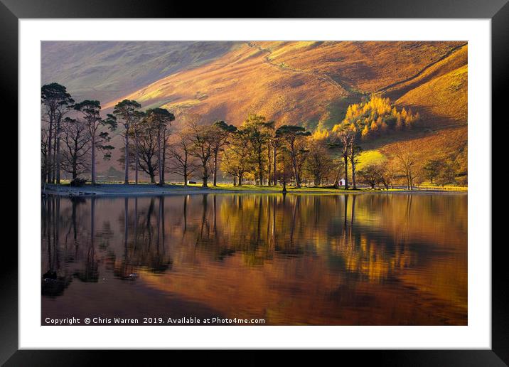 Lake Buttermere Reflection Lake District Framed Mounted Print by Chris Warren