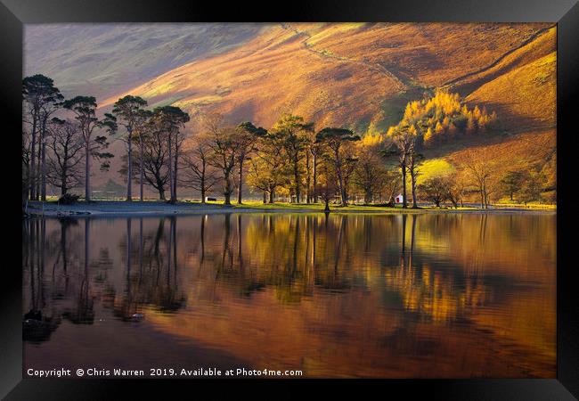 Lake Buttermere Reflection Lake District Framed Print by Chris Warren