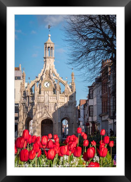 The Market Cross Chichester West Sussex  Framed Mounted Print by Chris Warren