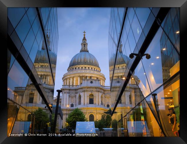 St Paul's Cathedral London England  Framed Print by Chris Warren