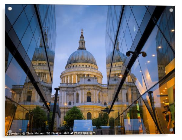 St Paul's Cathedral London England  Acrylic by Chris Warren