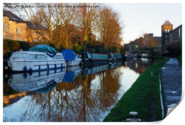 HOMES ON THE CANAL Print by andrew saxton