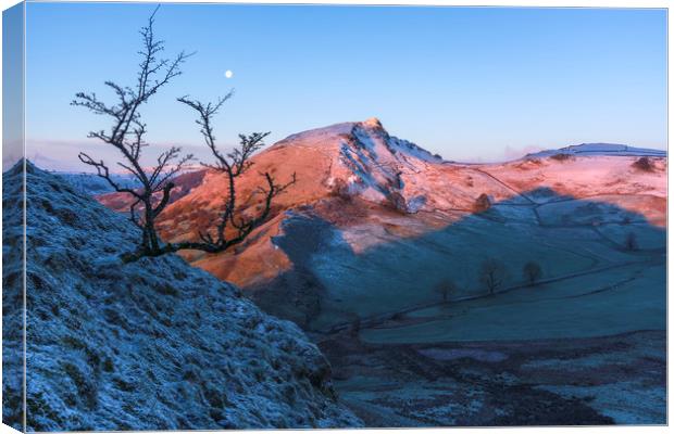 Chrome Hill Winter sunrise Canvas Print by John Finney