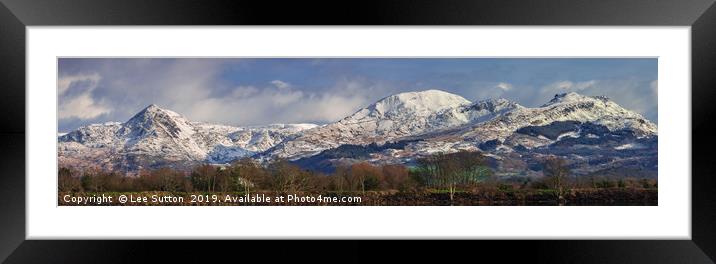 Snow Capped Mountians Framed Mounted Print by Lee Sutton