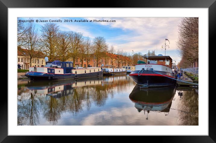 Reflections At Bruges Framed Mounted Print by Jason Connolly