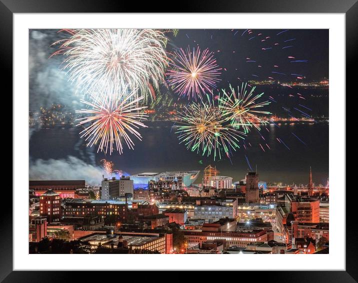 Dundee City Celebration Framed Mounted Print by Mo Lunat