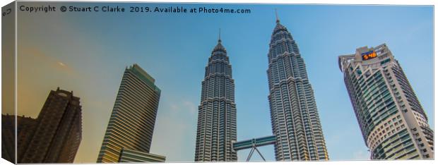 Petronas Towers Kuala Lumpur Canvas Print by Stuart C Clarke