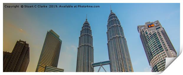 Petronas Towers Kuala Lumpur Print by Stuart C Clarke