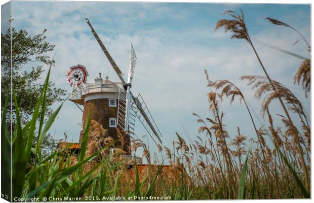 Cley Windmill Cley next the Sea Norfolk England  Canvas Print by Chris Warren