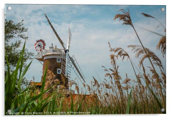 Cley Windmill Cley next the Sea Norfolk England  Acrylic by Chris Warren