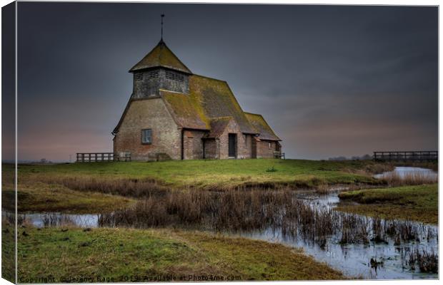 The Isolated Church in a Water World. Canvas Print by Jeremy Sage