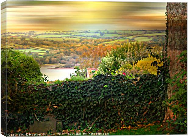 Across the Valley - Dundry Canvas Print by Heather Goodwin