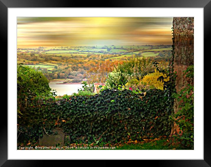Across the Valley - Dundry Framed Mounted Print by Heather Goodwin