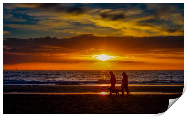 Dutch sunset Print by Hamperium Photography