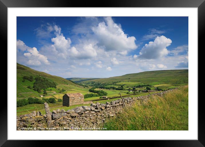 Stone barn in the Yorkshire Dales Framed Mounted Print by Chris Warren