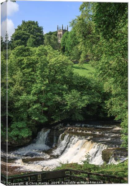 Aysgarth waterfalls North Yorkshire Canvas Print by Chris Warren