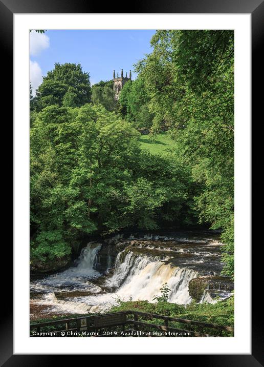Aysgarth waterfalls North Yorkshire Framed Mounted Print by Chris Warren