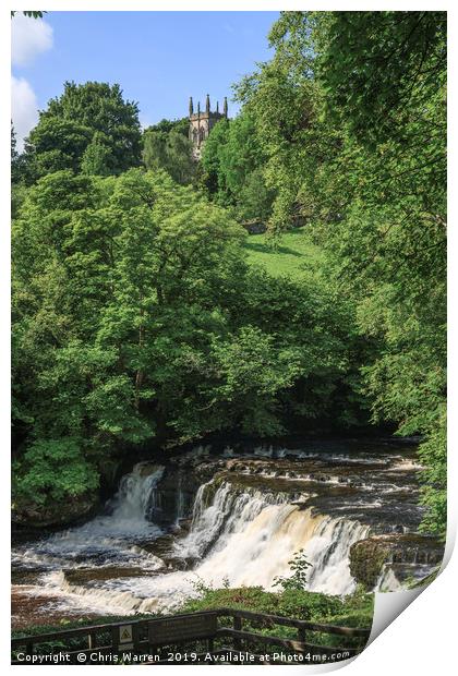Aysgarth waterfalls North Yorkshire Print by Chris Warren