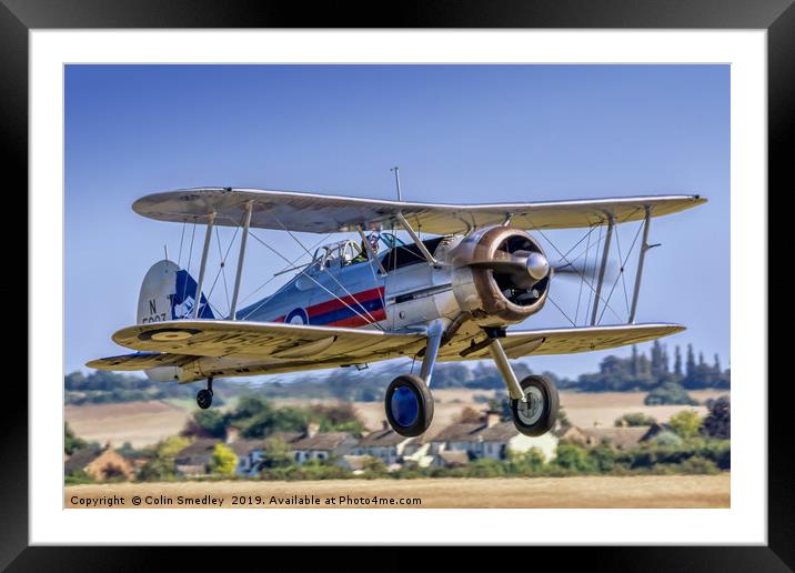 Gloster Gladiator II N5903 G-GLAD  Framed Mounted Print by Colin Smedley
