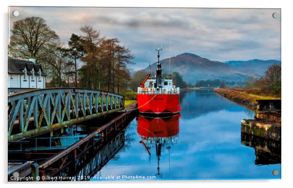 Transversing Scotland's Caledonian Waterway Acrylic by Gilbert Hurree